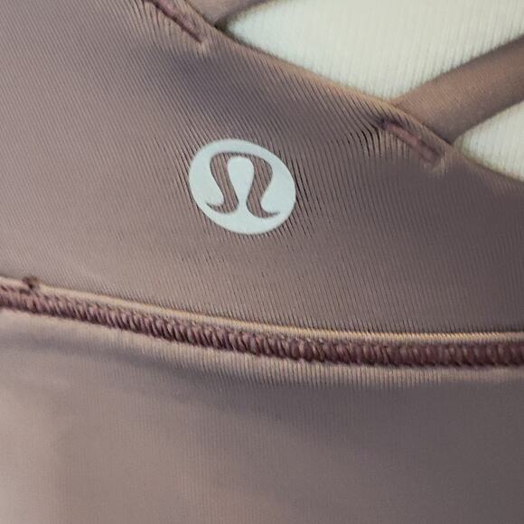 Lululemon Tied in Energy 2-in-1 Tank Black / Frosted Mulberry Size 10 - Picture 9 of 10